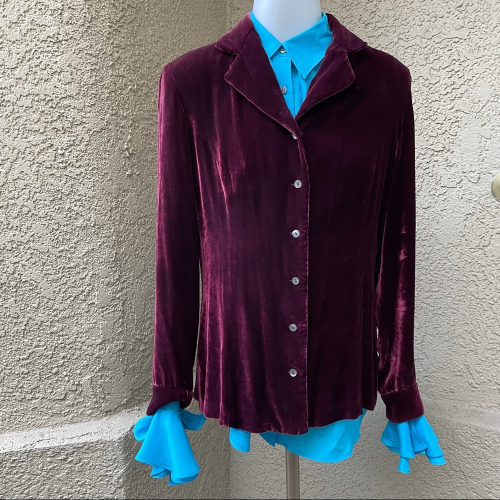 Vintage dark burgundy INC international concepts rayon jacket